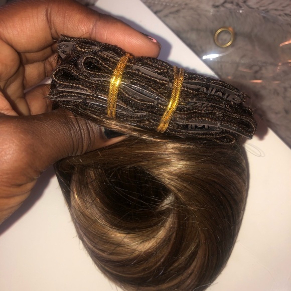 ✨ 16” #4 to#27 FULL
HEAD 120G  HUMAN HAIR CLIP INS main image 5